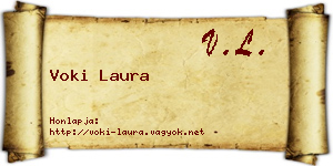 Voki Laura névjegykártya